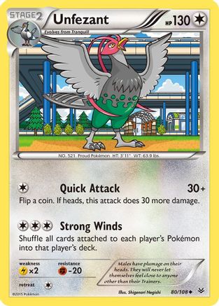 Unfezant (80) 080/108 - Uncommon