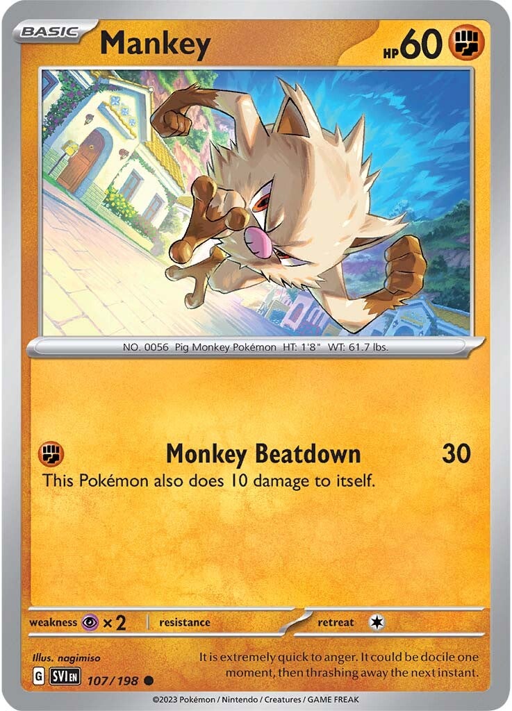 Mankey 107/198 - Common