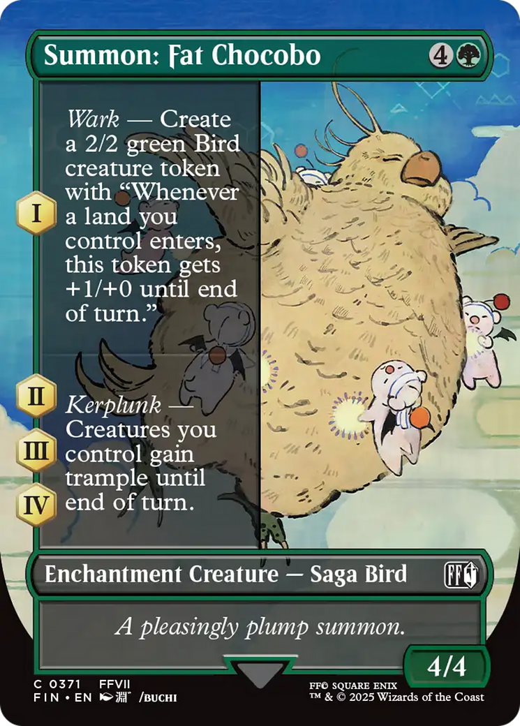 Summon: Fat Chocobo (Borderless) (FIN-371) - FINAL FANTASY Foil