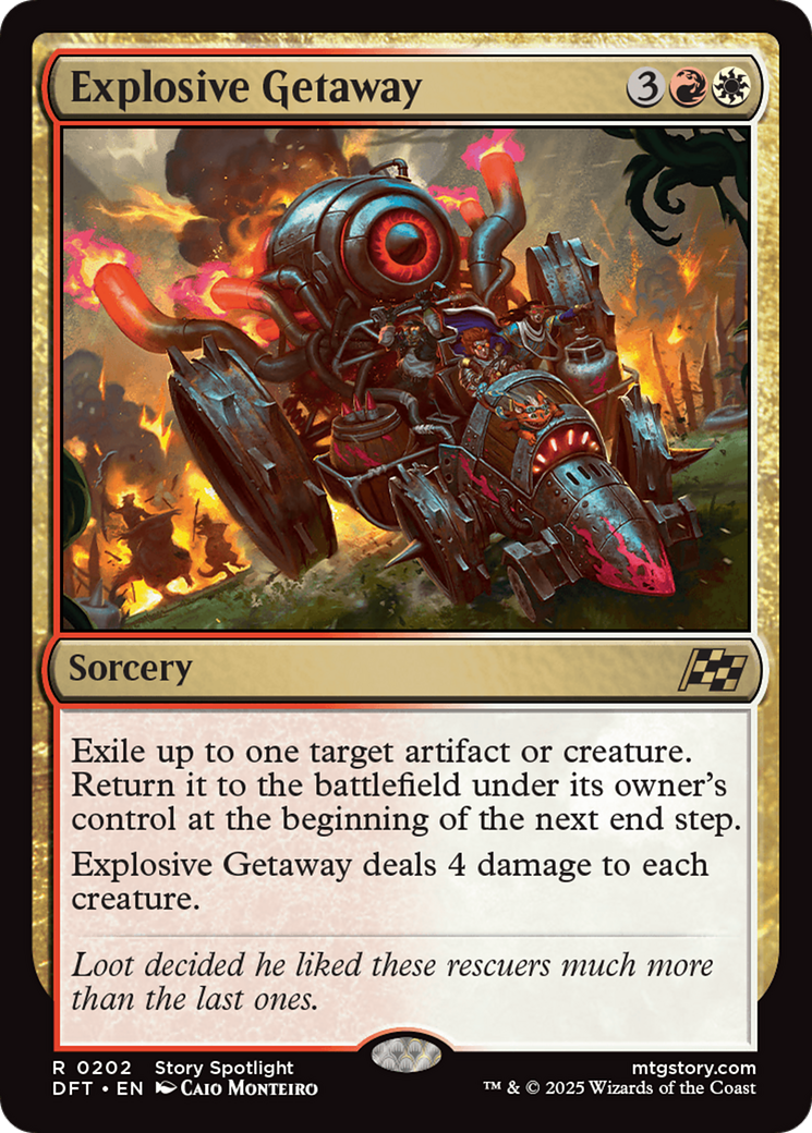 Explosive Getaway (-202) - Aetherdrift Foil