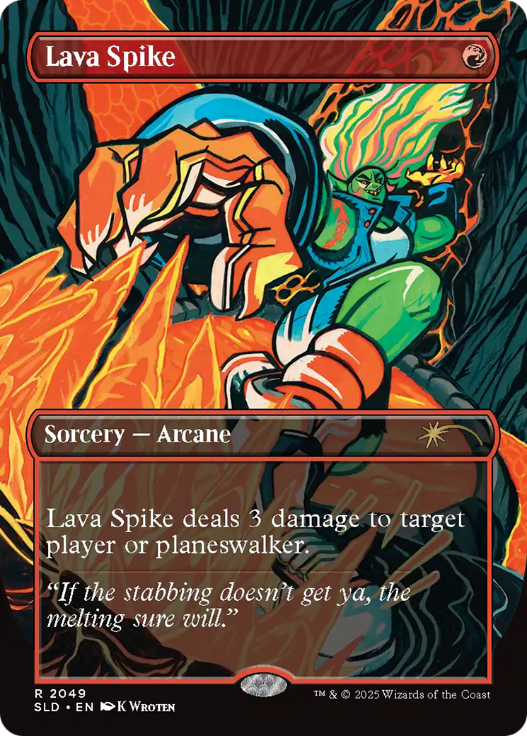 Lava Spike (2049) (Rainbow Foil) (SLD-2049) - Secret Lair Drop Series