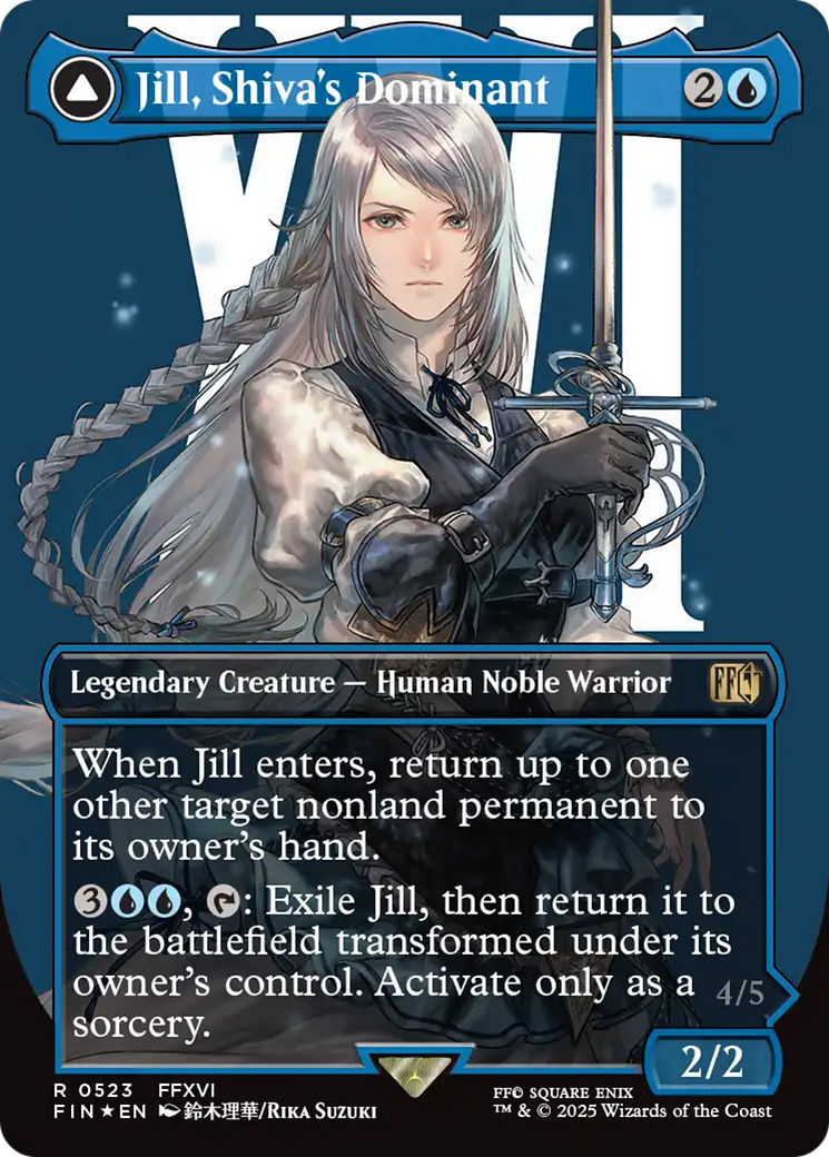 Jill, Shiva's Dominant (Borderless) (Surge Foil) (FIN-523) - FINAL FANTASY