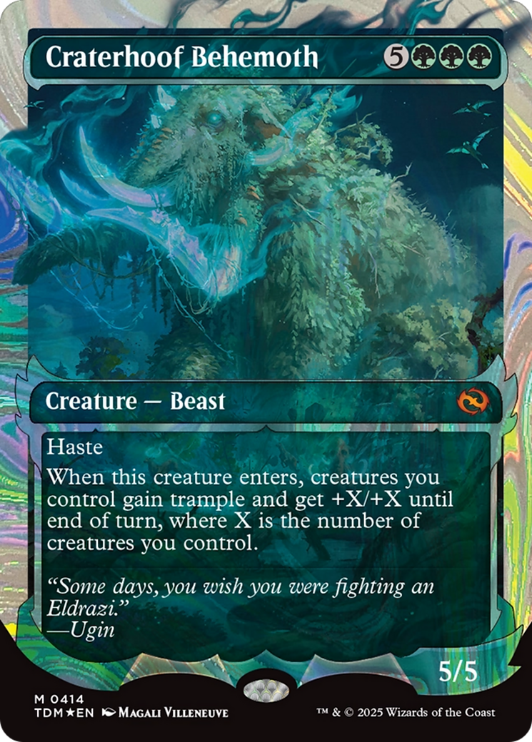 Craterhoof Behemoth (Showcase) (Halo Foil) (TDM-414) - Tarkir: Dragonstorm Foil