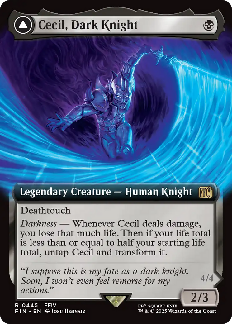 Cecil, Dark Knight // Cecil, Redeemed Paladin (Extended Art) (FIN-445) - Universes Beyond: FINAL FANTASY