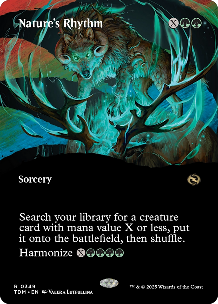 Nature's Rhythm (Borderless) (TDM-349) - Tarkir: Dragonstorm Foil