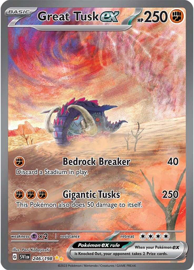 Great Tusk ex 246/198 - Special Illustration Rare - Holofoil