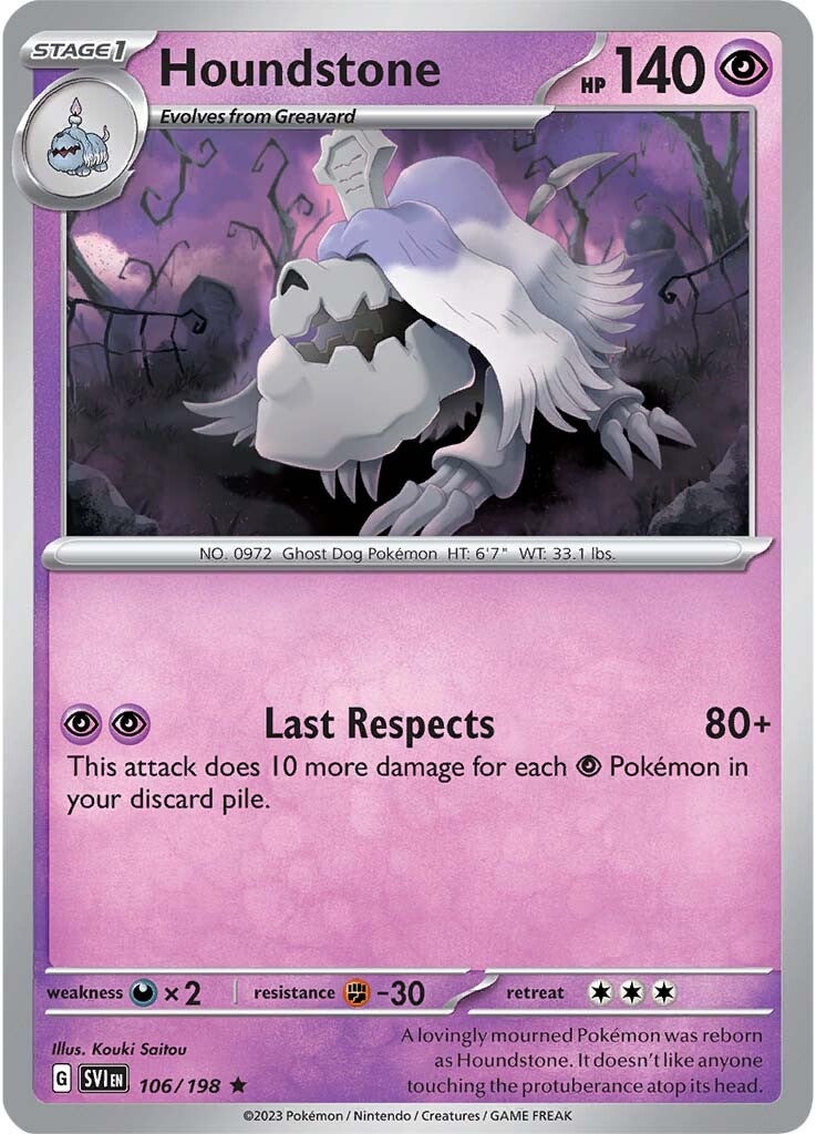 Houndstone 106/198 - Rare - Holofoil