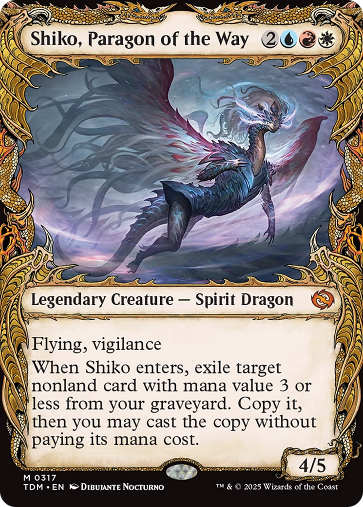 Shiko, Paragon of the Way (Showcase) (TDM-317) - Tarkir: Dragonstorm Foil
