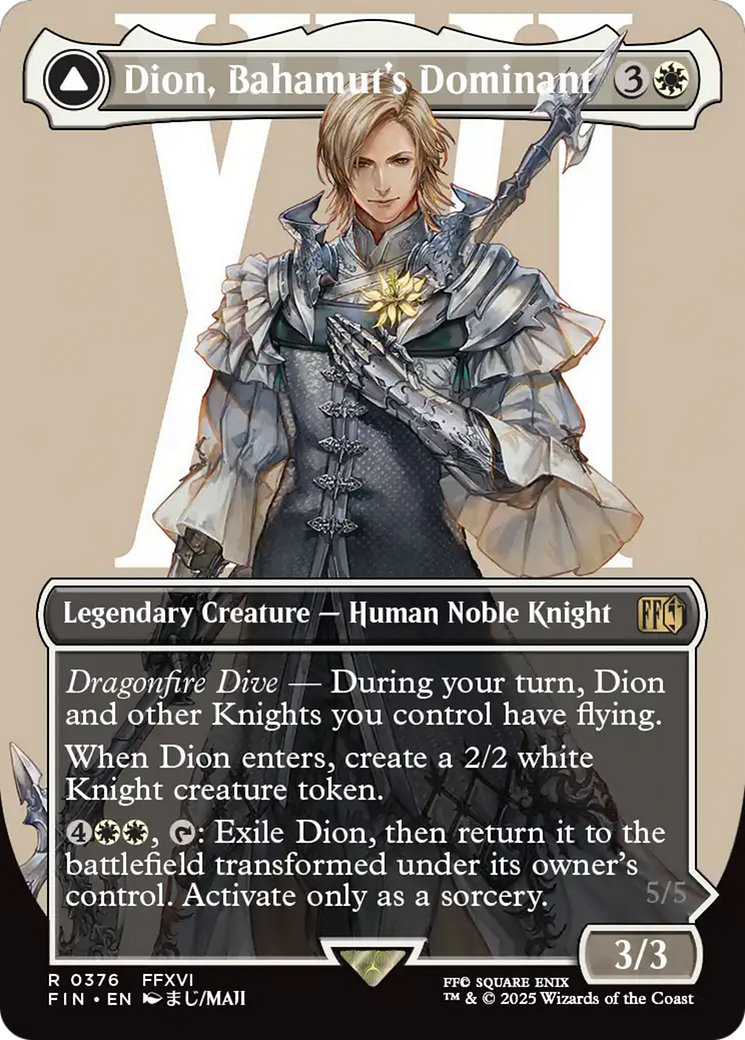 Dion, Bahamut's Dominant (Borderless) (FIN-376) - FINAL FANTASY Foil
