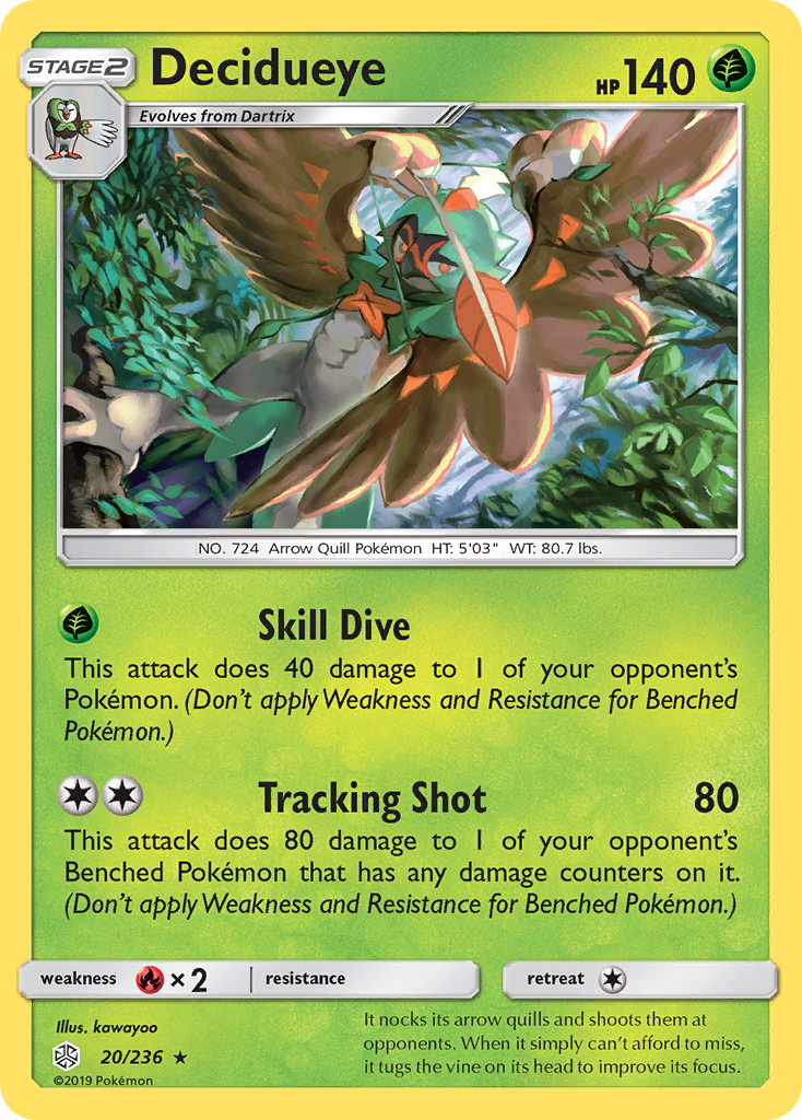 Decidueye (20/236) [Sun & Moon: Cosmic Eclipse]