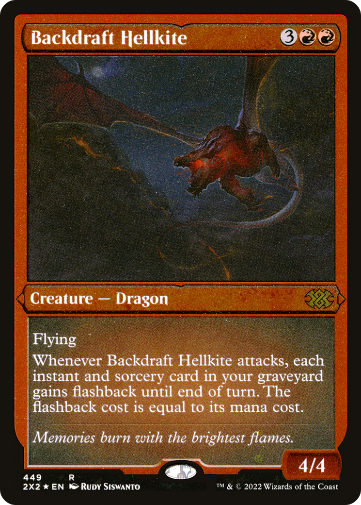 Backdraft Hellkite (Foil Etched) (2X2-449) - Double Masters 2022 Foil