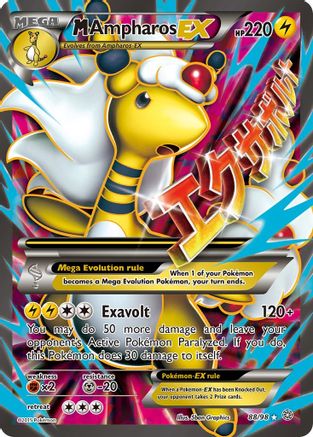 M Ampharos EX (88 Full Art) 088/98 - Ultra Rare - Holofoil