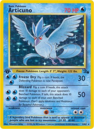 Articuno (002/62) - Fossil Unlimited Holofoil