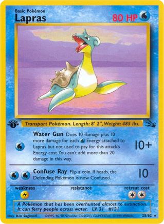 Lapras (025/62) - Fossil 1st Edition