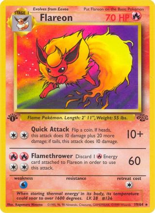 Flareon (19) 019/64/64 - Rare - 1st Edition