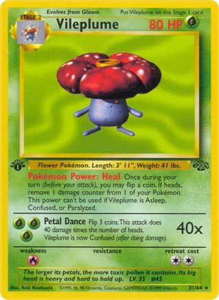 Vileplume (31) 031/64/64 - Rare - Unlimited