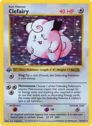 Clefairy 005 - Holo Rare - Unlimited Holofoil