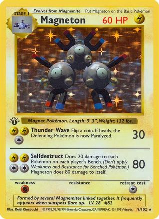 Magneton 009/102 - Holo Rare - Unlimited Holofoil