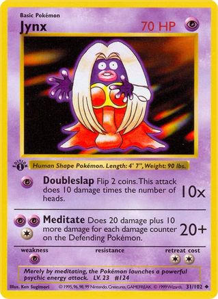 Jynx 031/102 - Uncommon - 1st Edition