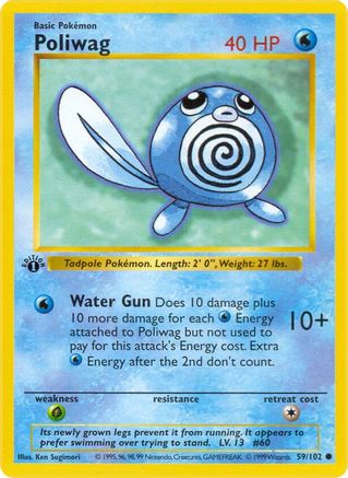 Poliwag 059/102 - Common - 1st Edition