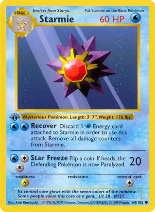 Starmie 064/102 - Common - 1st Edition