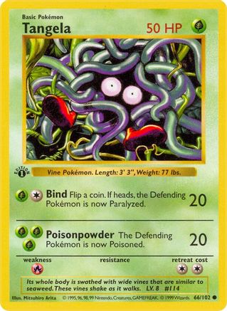 Tangela 066/102 - Common - 1st Edition