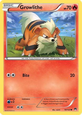 Growlithe 010/122/122 - Common