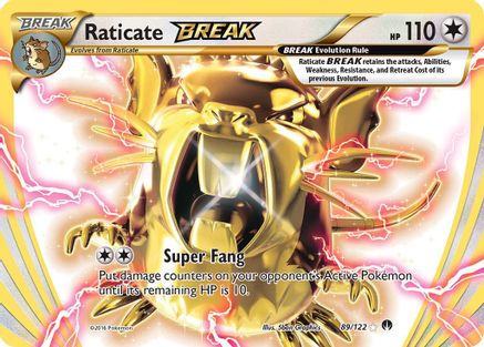 Raticate BREAK 089/122/122 - Rare BREAK - Holofoil