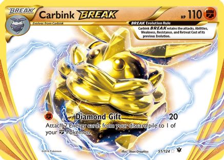 Carbink BREAK 051/124/124 - Rare BREAK - Holofoil