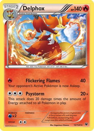 Delphox 013/124/124 - Holo Rare - Holofoil
