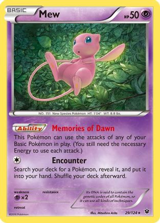 Mew 029/124/124 - Holo Rare - Holofoil