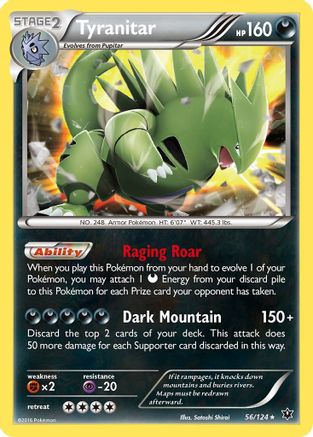 Tyranitar 056/124/124 - Holo Rare - Holofoil