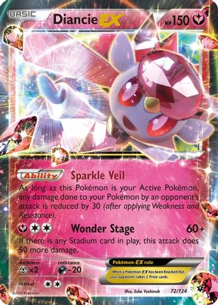 Diancie EX 072/124/124 - Ultra Rare - Holofoil