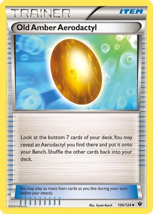 Old Amber Aerodactyl 106/124/124 - Uncommon