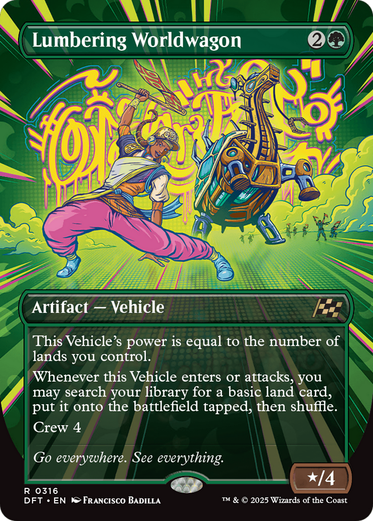 Lumbering Worldwagon (Borderless) (-316) - Aetherdrift