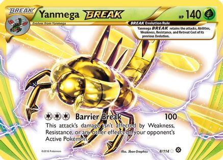 Yanmega BREAK 008/114/114 - Rare BREAK - Holofoil