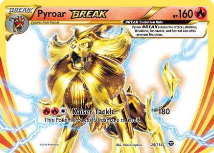 Pyroar BREAK 024/114/114 - Rare BREAK - Holofoil