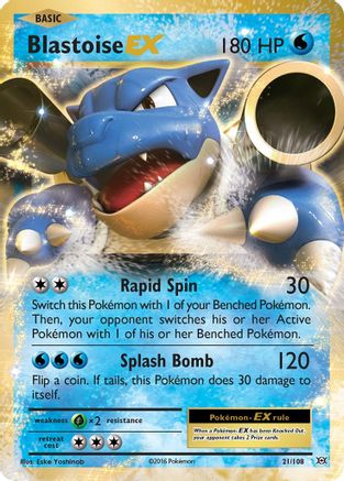 Blastoise EX 021/108/108 - Ultra Rare - Holofoil