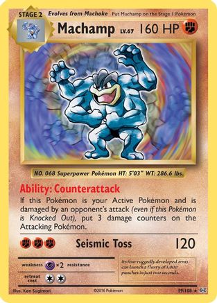 Machamp 059/108/108 - Holo Rare - Holofoil