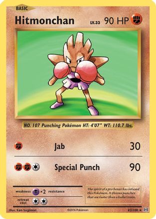 Hitmonchan 062/108/108 - Holo Rare - Holofoil