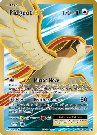 Pidgeot EX (Full Art) 104/108/108 - Ultra Rare - Holofoil