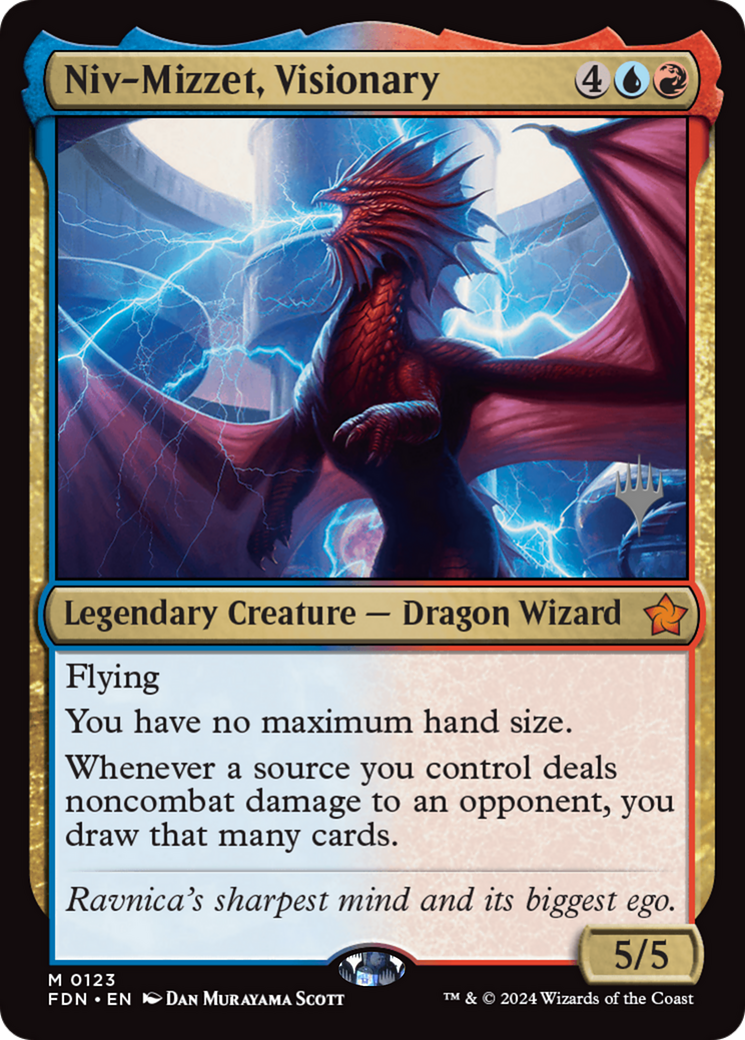 Niv-Mizzet, Visionary (PPDSK-123) - Promo Pack: Duskmourn: House of Horror Foil