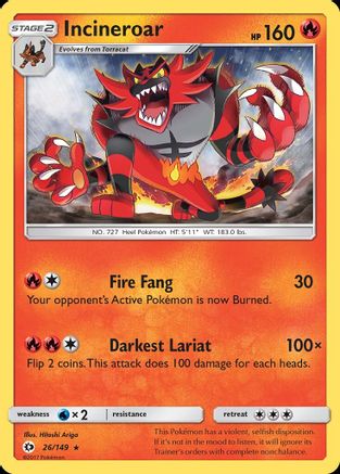 Incineroar 026/149/149 - Rare