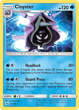 Cloyster 034/149/149 - Rare