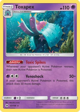 Toxapex 063/149/149 - Holo Rare - Holofoil