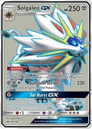 Solgaleo GX (Full Art) 143/149/149 - Ultra Rare - Holofoil