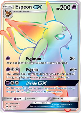 Espeon GX (Secret) 152/149/149 - Secret Rare - Holofoil