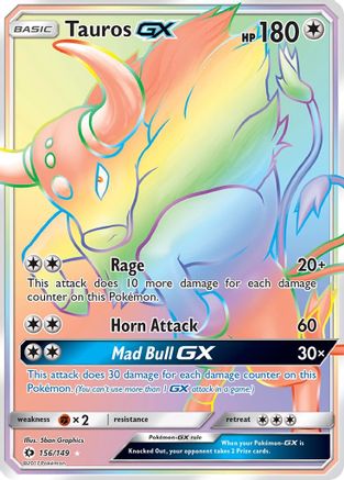 Tauros GX (Secret) 156/149/149 - Secret Rare - Holofoil