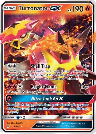 Turtonator GX 018/145/145 - Ultra Rare - Holofoil