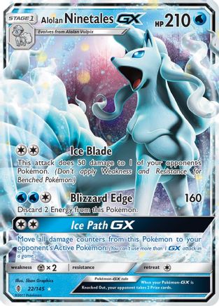 Alolan Ninetales GX 022/145/145 - Ultra Rare - Holofoil
